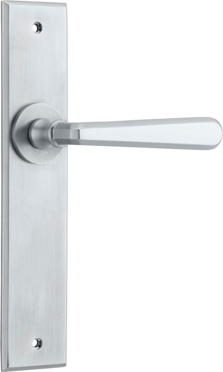 IVER Copenhagen Solid Brass Chamfered Door Handle – Multiple Finishes Available - Entry - Point - 12380 - Iver