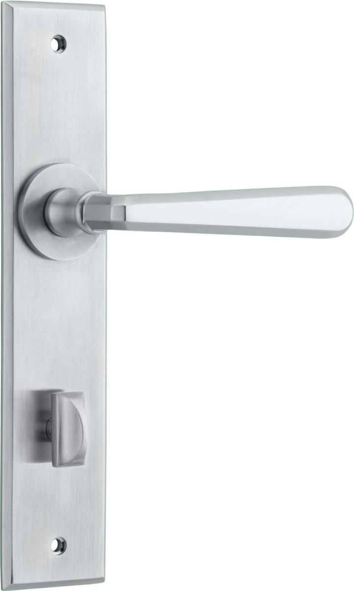 IVER Copenhagen Solid Brass Chamfered Door Handle – Multiple Finishes Available - Entry - Point - 12380P85 - Iver