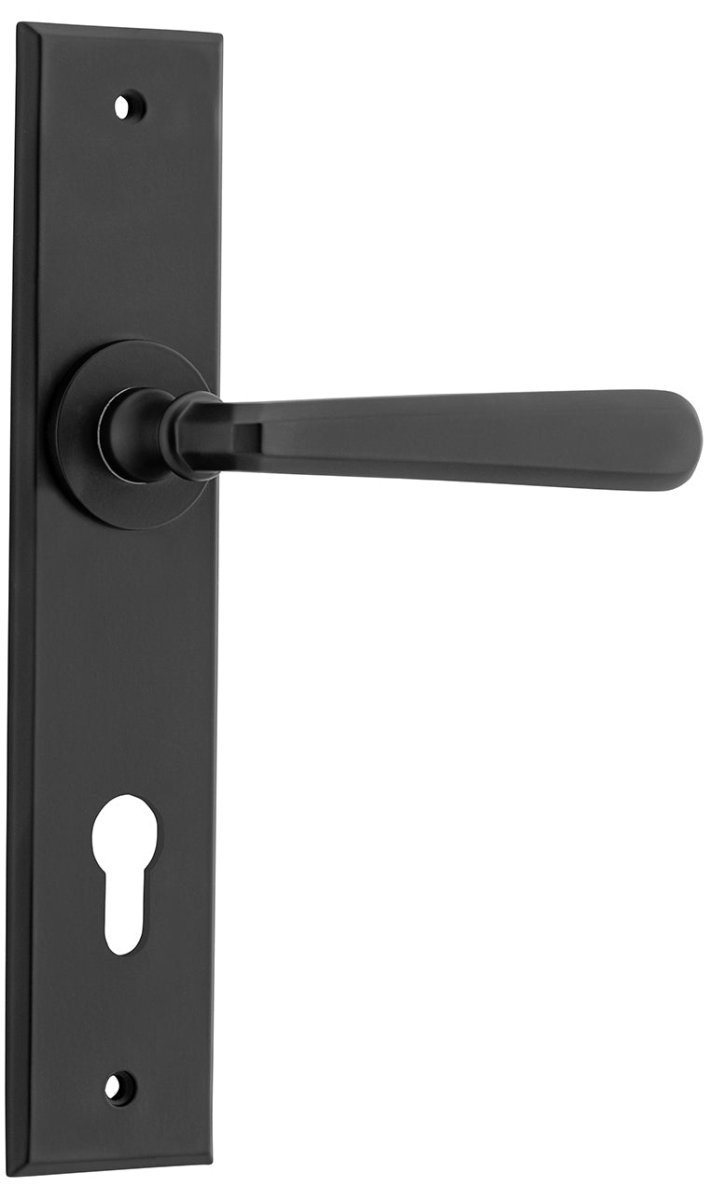 IVER Copenhagen Solid Brass Chamfered Door Handle – Multiple Finishes Available - Entry - Point - 12880E85 - Iver