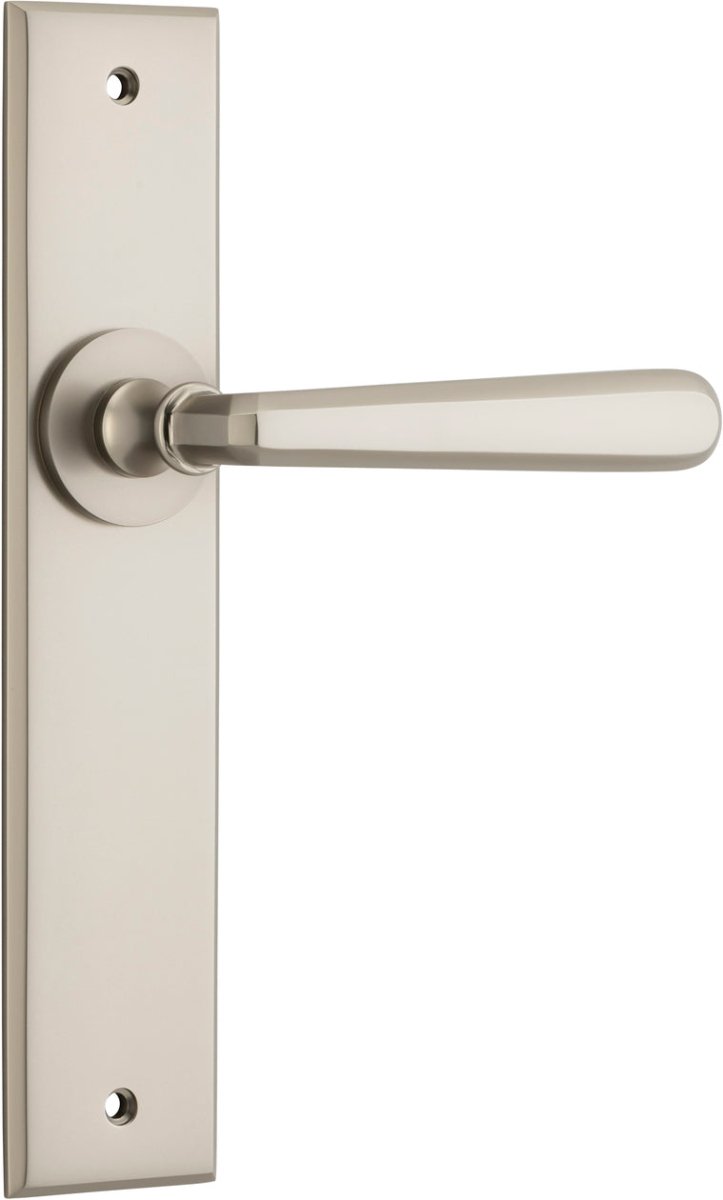 IVER Copenhagen Solid Brass Chamfered Door Handle – Multiple Finishes Available - Entry - Point - 14880 - Iver