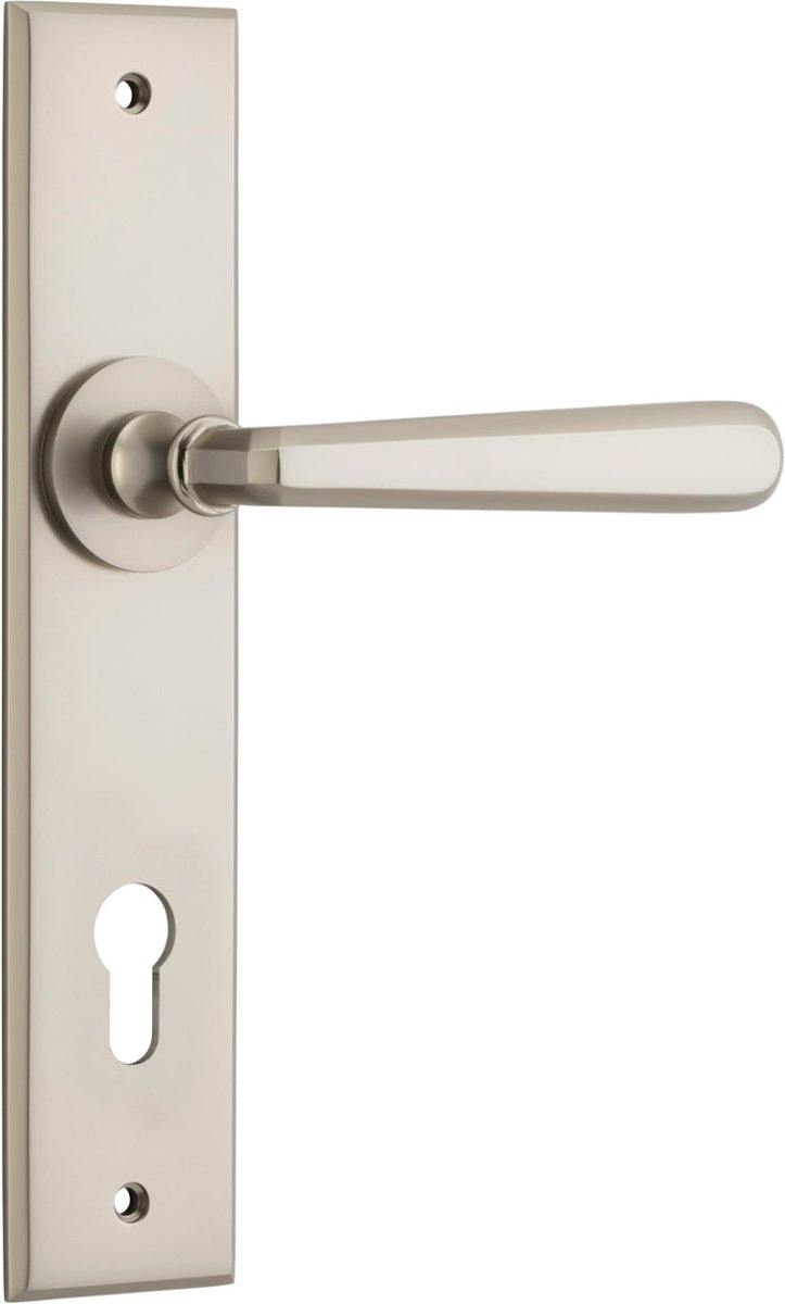 IVER Copenhagen Solid Brass Chamfered Door Handle – Multiple Finishes Available - Entry - Point - 14880E85 - Iver