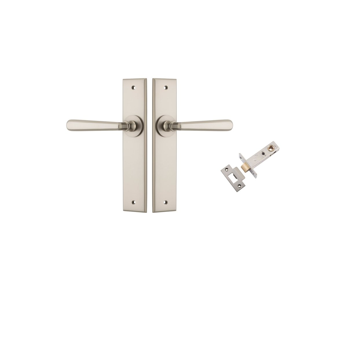 IVER Copenhagen Solid Brass Chamfered Door Handle – Multiple Finishes Available - Entry - Point - 14880KPASS60 - Iver