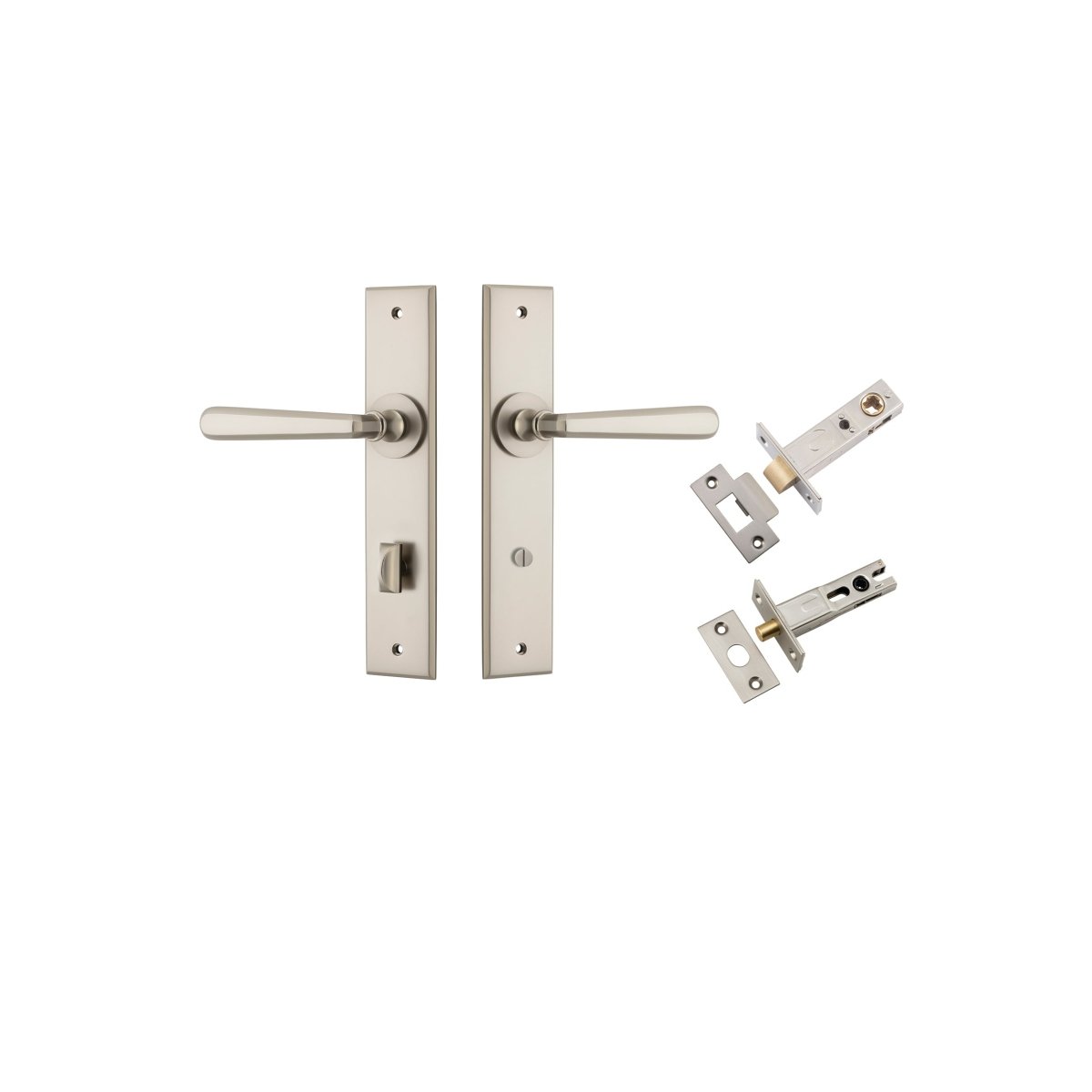 IVER Copenhagen Solid Brass Chamfered Door Handle – Multiple Finishes Available - Entry - Point - 14880KPRIV60 - Iver