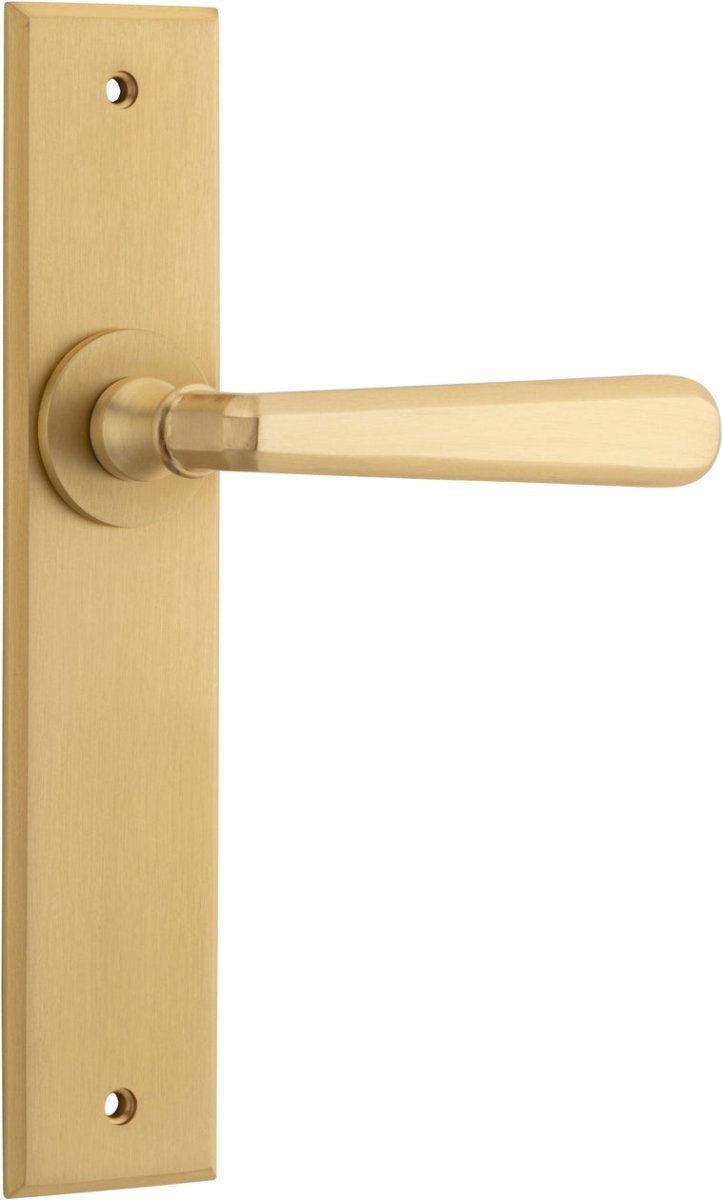 IVER Copenhagen Solid Brass Chamfered Door Handle – Multiple Finishes Available - Entry - Point - 15380 - Iver