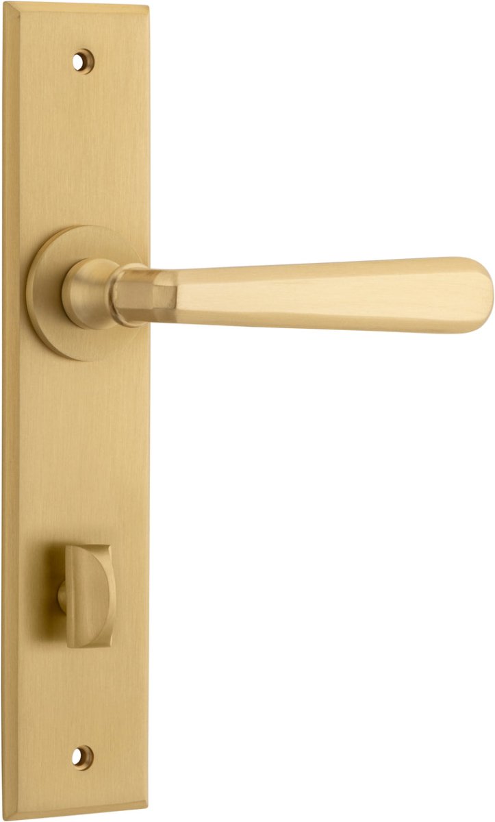 IVER Copenhagen Solid Brass Chamfered Door Handle – Multiple Finishes Available - Entry - Point - 15380P85 - Iver