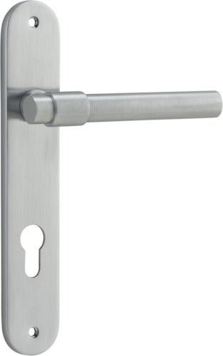 IVER Helsinki Solid Brass Oval Backplate Door Handle – Multiple Finishes Available - Entry - Point - 12400E85 - Iver