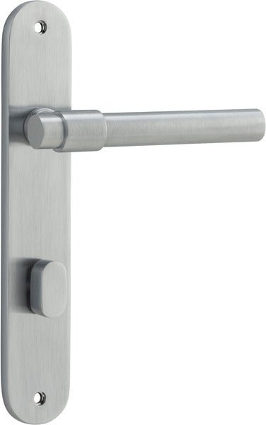 IVER Helsinki Solid Brass Oval Backplate Door Handle – Multiple Finishes Available - Entry - Point - 12400P85 - Iver