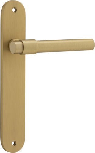 IVER Helsinki Solid Brass Oval Backplate Door Handle – Multiple Finishes Available - Entry - Point - 15400 - Iver