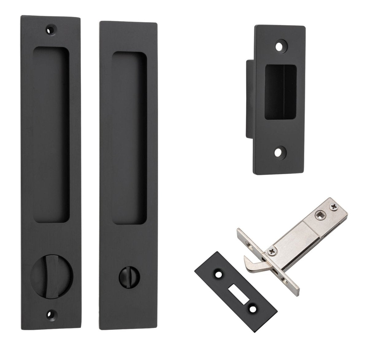 IVER Rectangular Sliding Door Pull Privacy Kit - Multiple Finishes Available - Entry - Point - 17181P - Iver