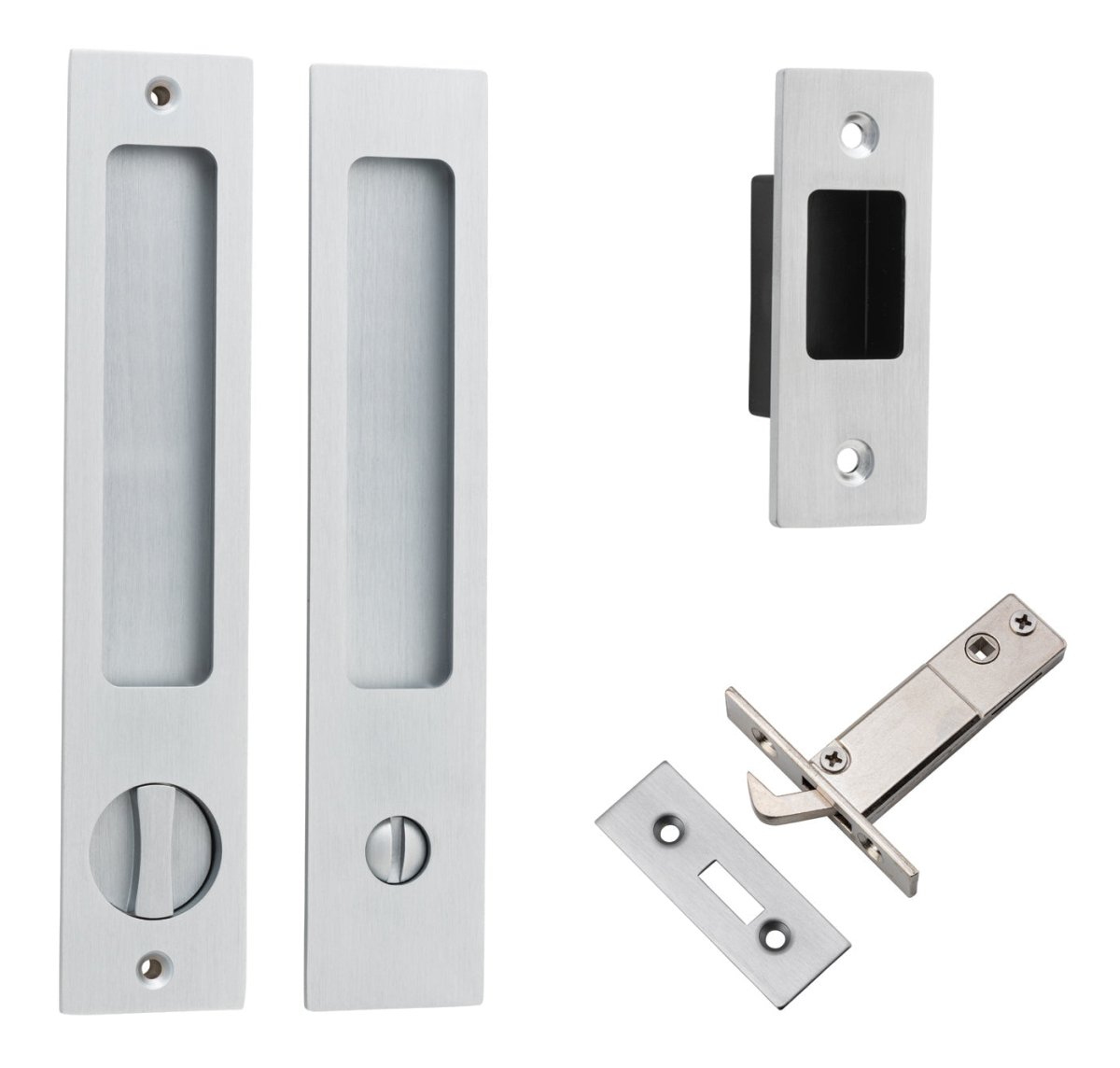 IVER Rectangular Sliding Door Pull Privacy Kit - Multiple Finishes Available - Entry - Point - 21415P - Iver