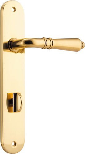 IVER Sarlat Solid Brass Oval Plate Door Handle – Multiple Finishes Available - Entry - Point - 10224P85 - Iver