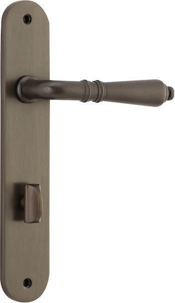 IVER Sarlat Solid Brass Oval Plate Door Handle – Multiple Finishes Available - Entry - Point - 10724P85 - Iver