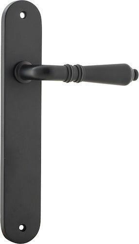 IVER Sarlat Solid Brass Oval Plate Door Handle – Multiple Finishes Available - Entry - Point - 12724 - Iver