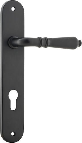 IVER Sarlat Solid Brass Oval Plate Door Handle – Multiple Finishes Available - Entry - Point - 12724E85 - Iver