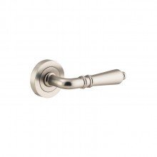 IVER Sarlat Solid Brass Round Rose Door Handle – Multiple Finishes Available - Entry - Point - 9209 - Iver