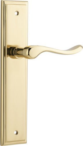 IVER Stirling Solid Brass Stepped Door Handle – Multiple Finishes Available - Entry - Point - 10426 - Iver