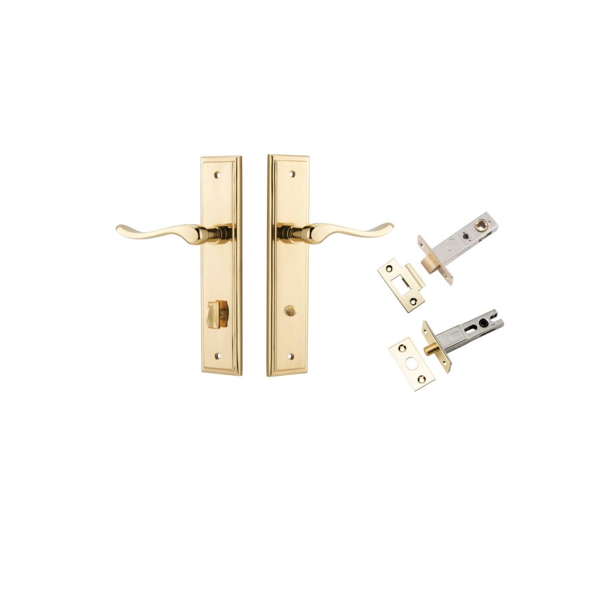 IVER Stirling Solid Brass Stepped Door Handle – Multiple Finishes Available - Entry - Point - 10426KPRIV60 - Iver