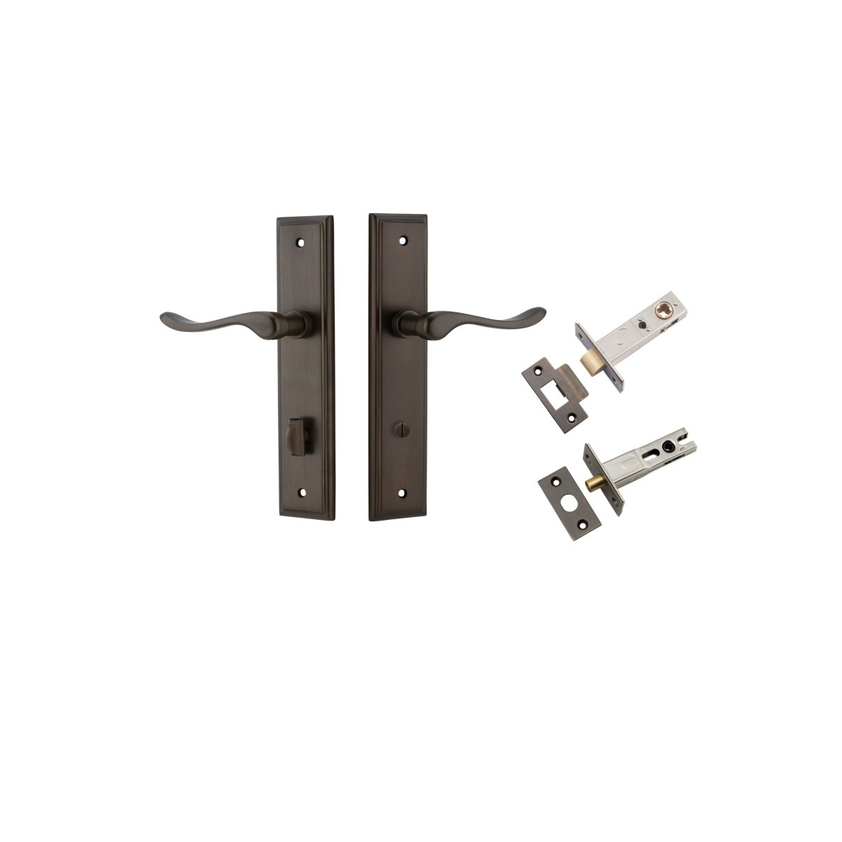 IVER Stirling Solid Brass Stepped Door Handle – Multiple Finishes Available - Entry - Point - 10926KPRIV60 - Iver