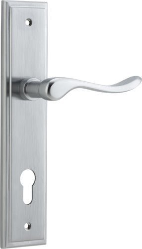 IVER Stirling Solid Brass Stepped Door Handle – Multiple Finishes Available - Entry - Point - 12426E85 - Iver