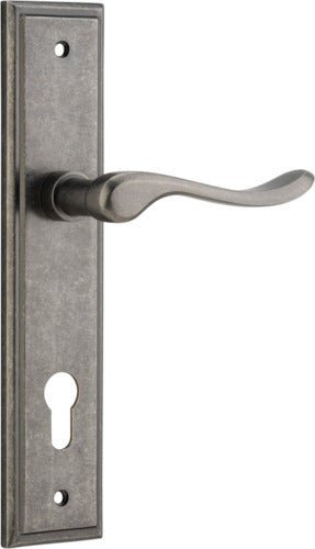 IVER Stirling Solid Brass Stepped Door Handle – Multiple Finishes Available - Entry - Point - 13926E85 - Iver