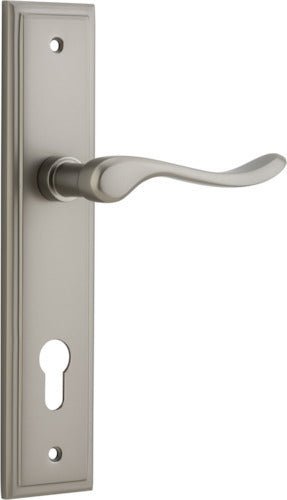 IVER Stirling Solid Brass Stepped Door Handle – Multiple Finishes Available - Entry - Point - 14926E85 - Iver