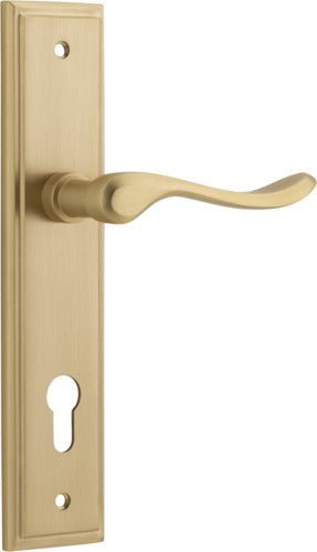 IVER Stirling Solid Brass Stepped Door Handle – Multiple Finishes Available - Entry - Point - 15426E85 - Iver