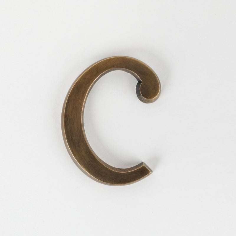 House Letter Small - Acid Washed Brass By Hepburn
