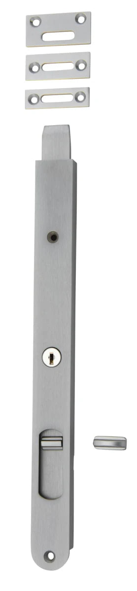 Locking Flush Bolts - Entry Point - Iver - Brushed Chrome - Bolts