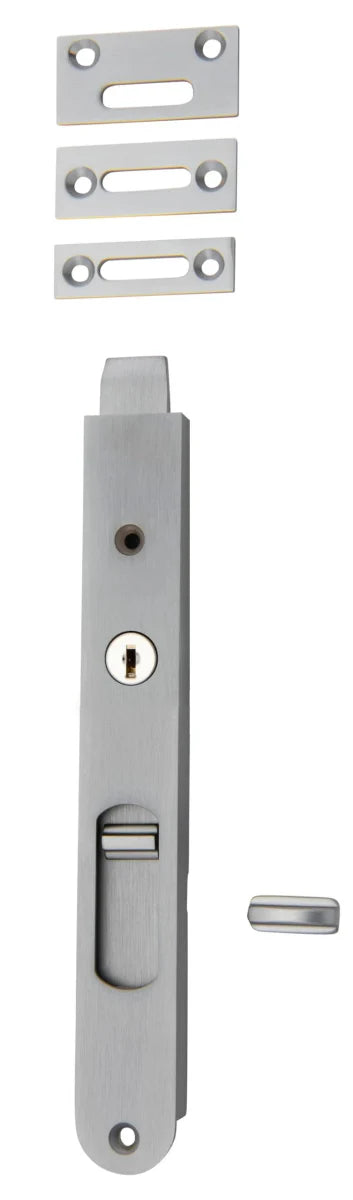 Locking Flush Bolts - Entry Point - Iver - Brushed Chrome - Bolts