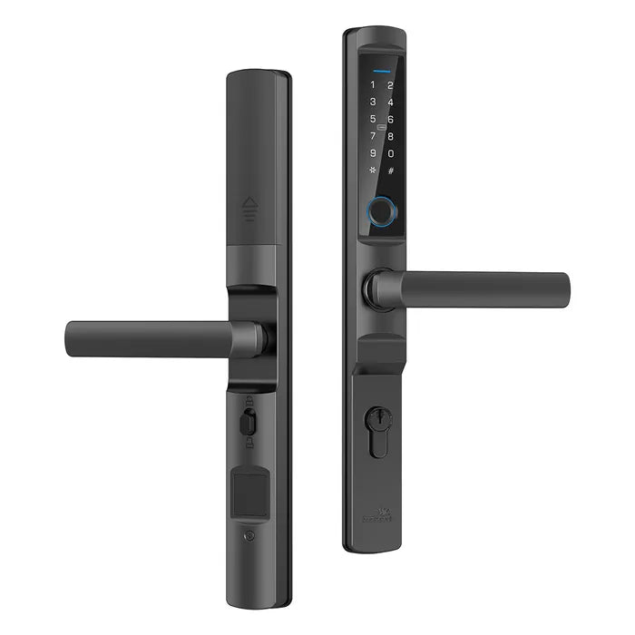 LOCKTON 'E - Series' (Euro Narrow Leverset) SMART DOOR LOCK (Hinged Door) *Matte Black* - Entry - Point - ELEV36 - BLK - H25 - Lockton