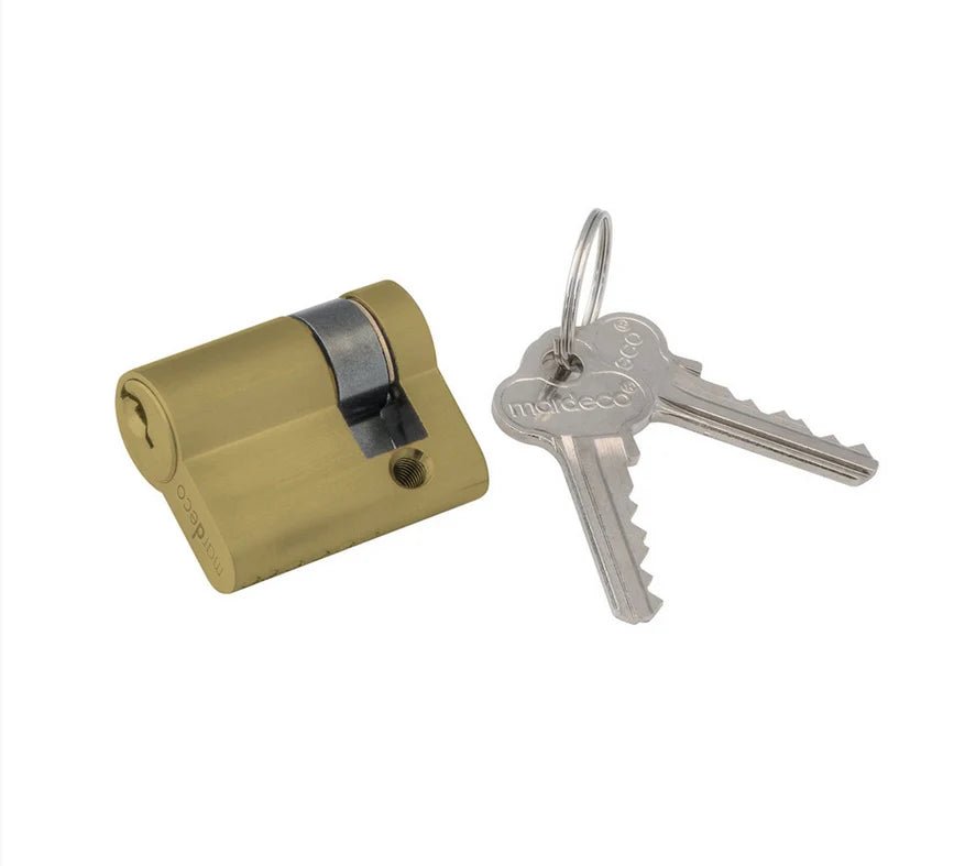 M Series Flush Pull Lock Set By Mardeco - Satin Brass - Entry - Point - BRS8104/SET+BRS8500/38KA1 - Mardeco