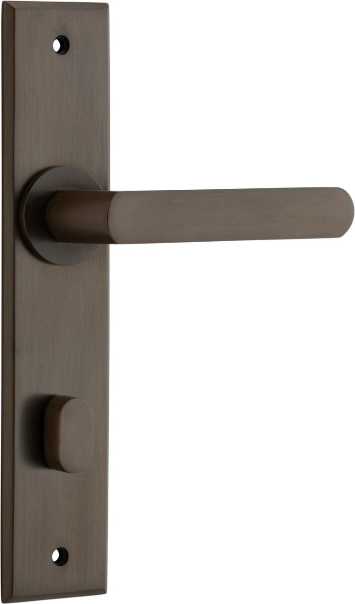 Osaka Lever - Chamfered Backplate - Entry Point - Iver - Signature Brass - Door Levers