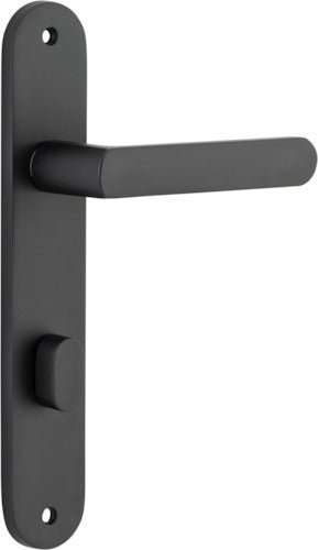 Osaka Lever - Oval Backplate - Entry Point - Iver - Matt Black - Door Levers