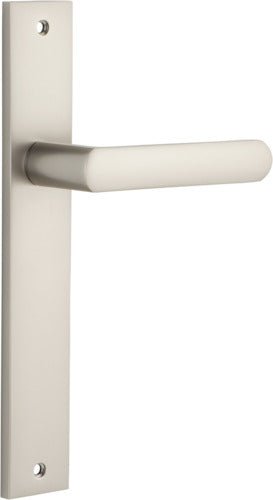 Osaka Lever - Rectangular Backplate - Entry Point - Iver - Satin Nickel - Door Levers