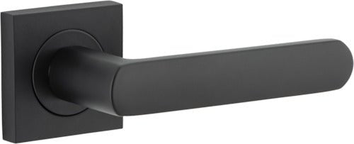 Osaka Lever - Square Rose - Entry Point - Iver - Matt Black - Door Levers