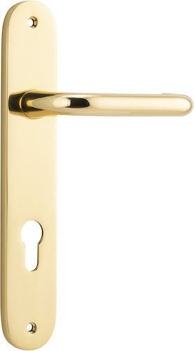 Oslo Oval DDA Compliant - Entry Point - Iver - Polished Brass - Door Levers