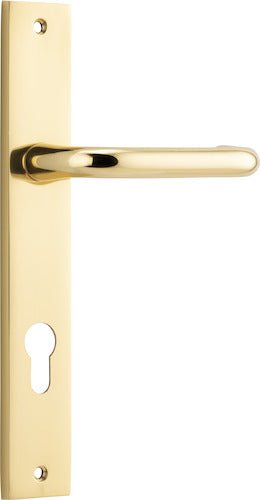 Oslo Rectangular DDA Compliant - Entry Point - Iver - Polished Brass - Door Levers