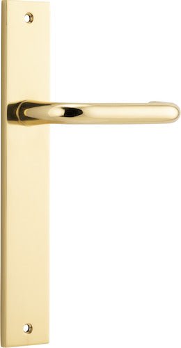 Oslo Rectangular DDA Compliant - Entry Point - Iver - Polished Brass - Door Levers