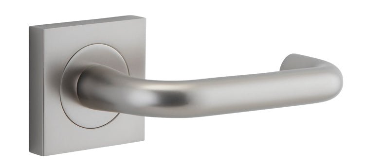 Oslo Square DDA Compliant - Entry Point - Iver - Satin Nickel - Door Levers