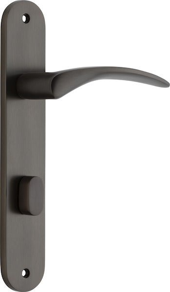 Oxford Lever - Oval Backplate - Entry Point - Iver - Signature Brass - Door Levers