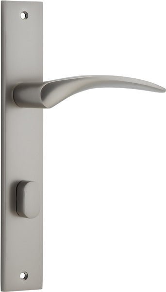 Oxford Lever - Rectangular Backplate - Entry Point - Iver - Satin Nickel - Door Levers