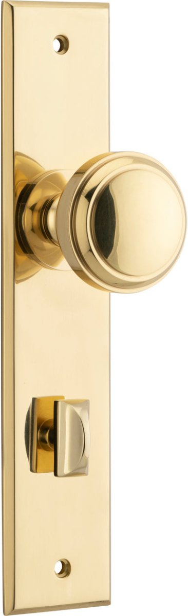 Paddington Knob - Chamfered Backplate - Entry Point - Iver - Polished Brass - Door Knobs