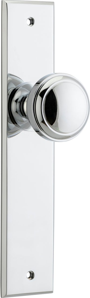 Paddington Knob - Chamfered Backplate - Entry Point - Iver - Polished Chrome - Door Knobs