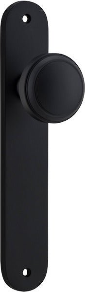 Paddington Knob - Oval Backplate - Entry Point - Iver - Matt Black - Door Knobs