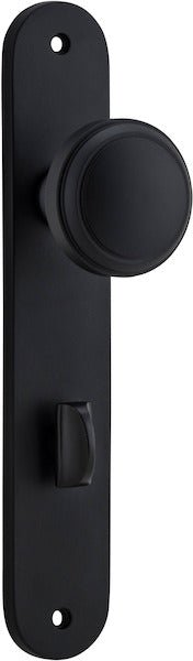 Paddington Knob - Oval Backplate - Entry Point - Iver - Matt Black - Door Knobs