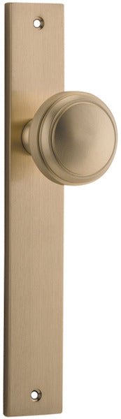 Paddington Knob - Rectangular Backplate - Entry Point - Iver - Brushed Brass - Door Knobs