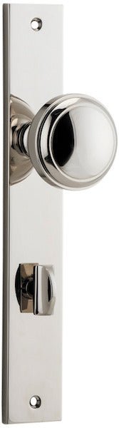 Paddington Knob - Rectangular Backplate - Entry Point - Iver - Polished Nickel - Door Knobs