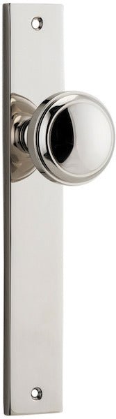 Paddington Knob - Rectangular Backplate - Entry Point - Iver - Polished Nickel - Door Knobs