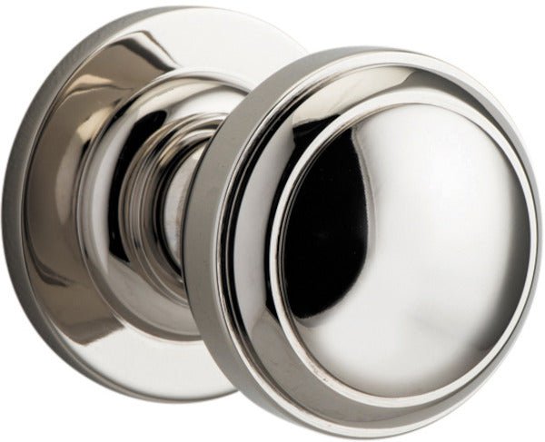 Paddington Knob - Round Rose - Entry Point - Iver - Polished Nickel - Door Knobs