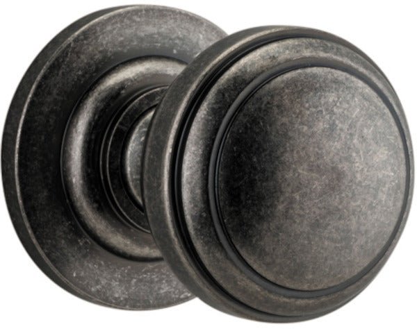 Paddington Knob - Round Rose - Entry Point - Iver - Distressed Nickel - Door Knobs